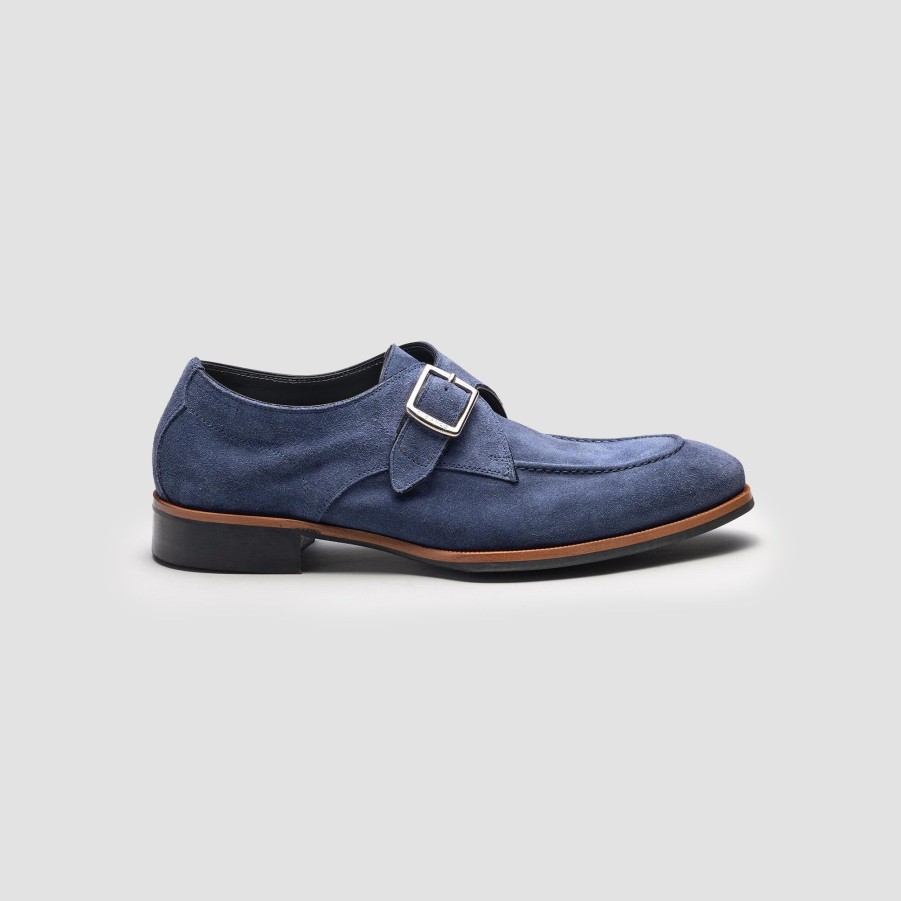 Di Bianco | Parma Denim Suede Monk Strap