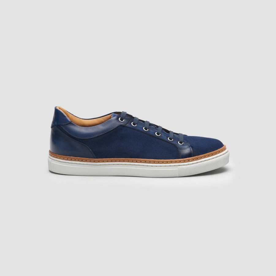 Di Bianco | Binetto Navy Men'S Dress Sneaker