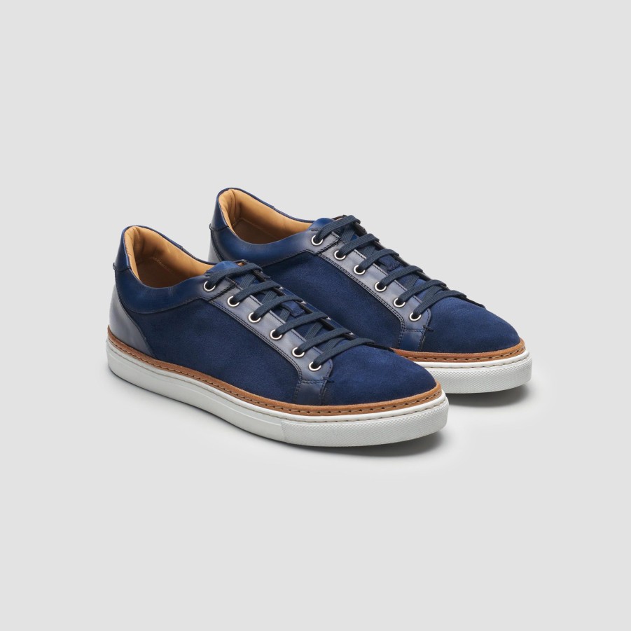 Di Bianco | Binetto Navy Men'S Dress Sneaker