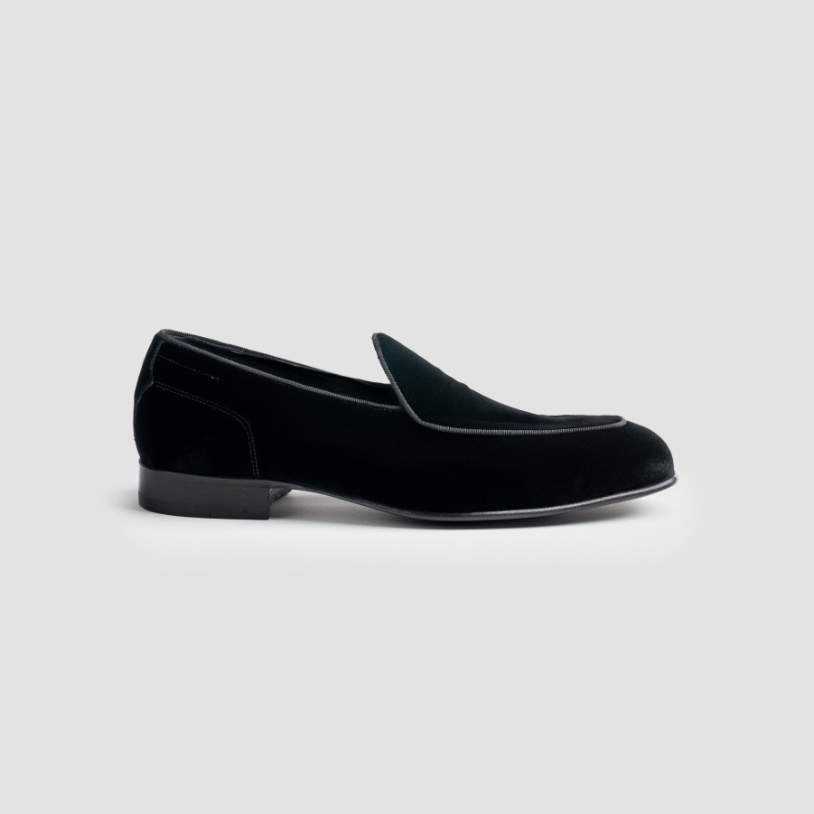 Di Bianco | Vomero Velvet Nero Men'S Formal Shoe