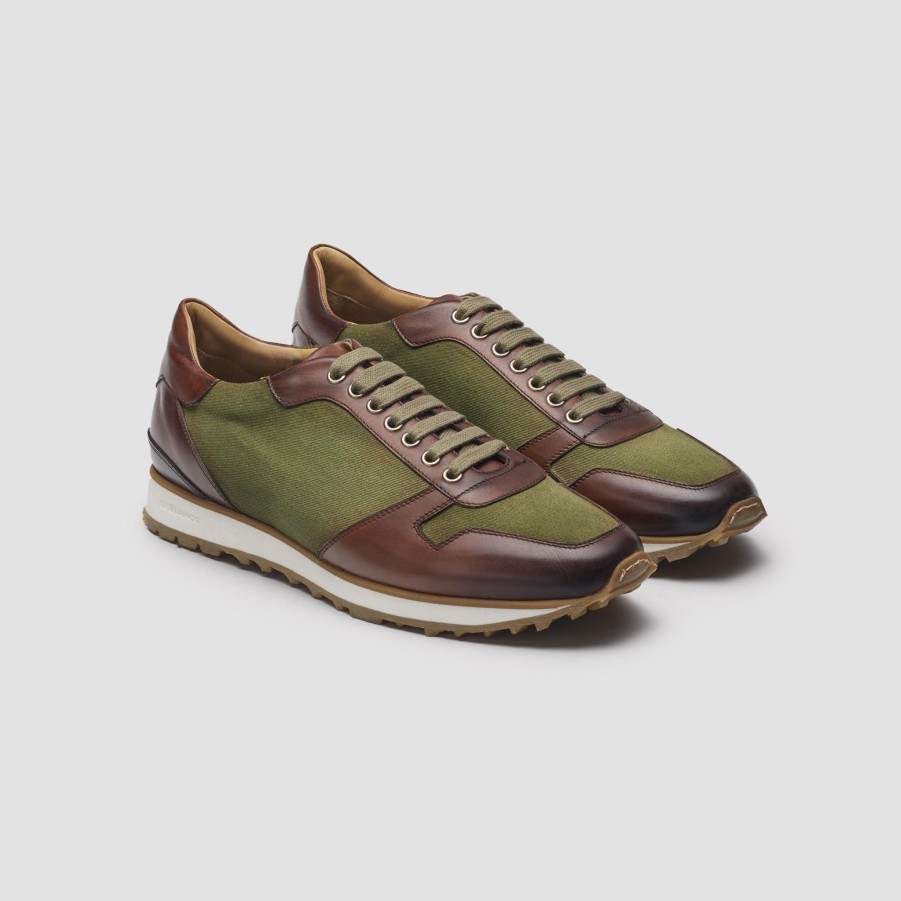 Di Bianco | Roma Verde Men'S Dress Sneaker