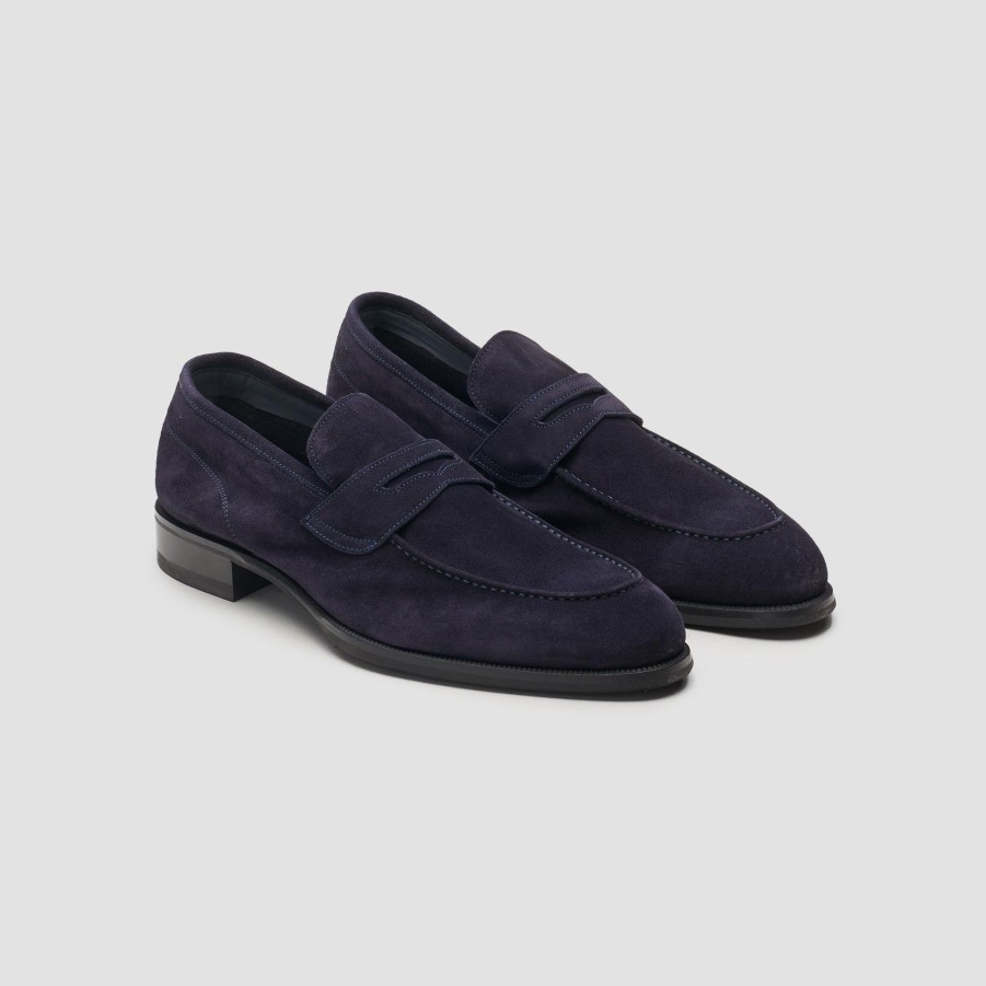 Di Bianco | Brera Navy Men'S Suede Loafer