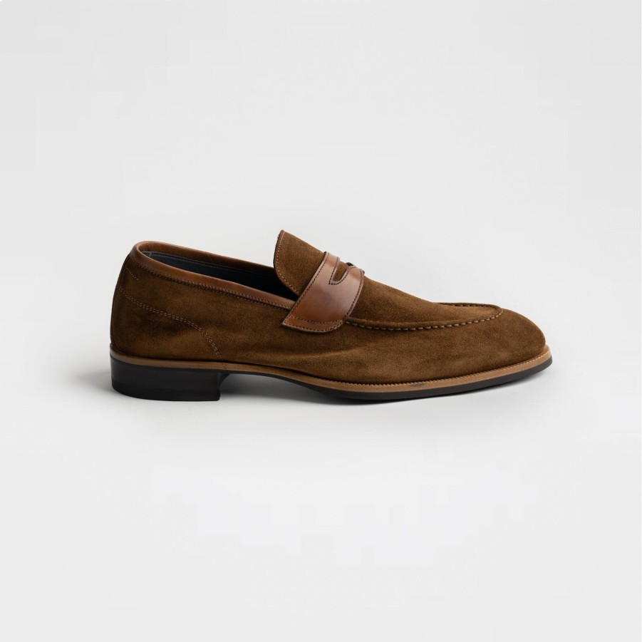 Di Bianco | Brera Tabacco/Land Men'S Suede Loafer