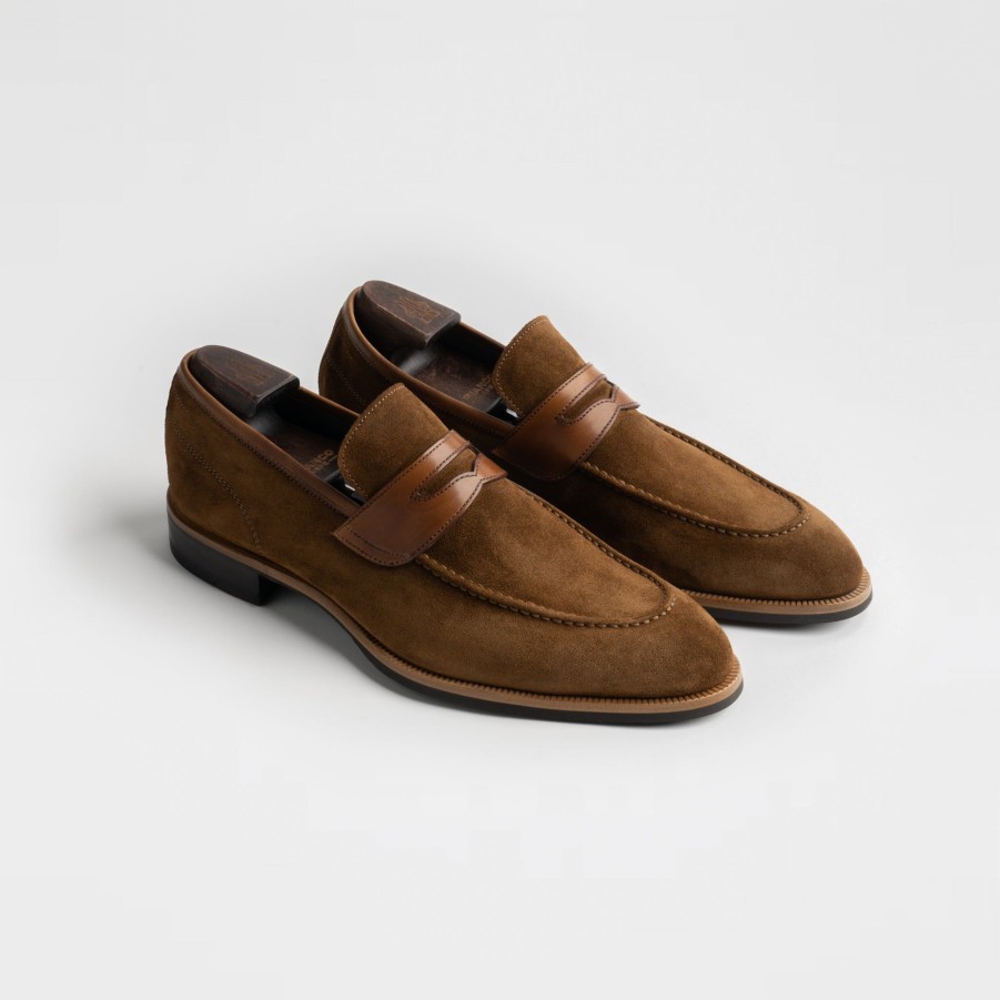 Di Bianco | Brera Tabacco/Land Men'S Suede Loafer