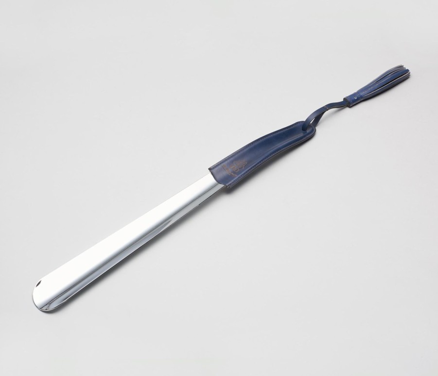 Di Bianco | Leather Wrapped Shoe Horn - Navy