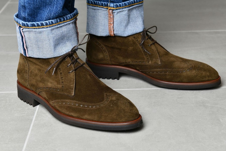 Di Bianco | Lazio Loden Suede Men'S Oxford Boot