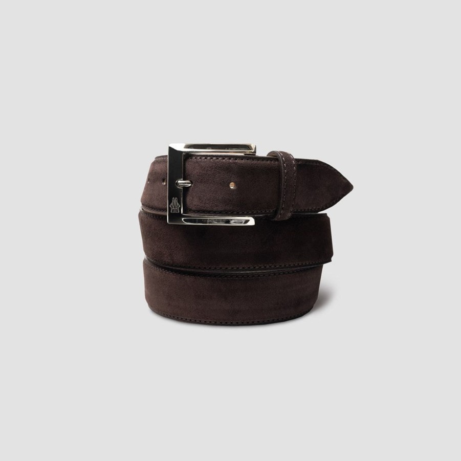 Di Bianco | Men'S Belt Suede Mogano