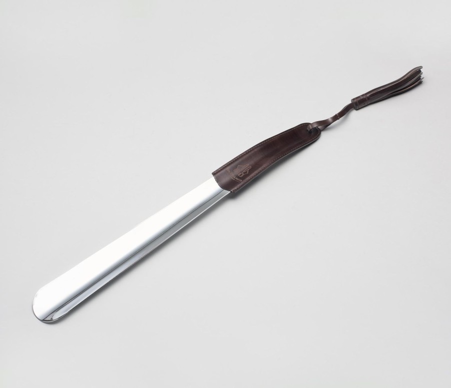 Di Bianco | Leather Wrapped Shoe Horn- Nero Fondente