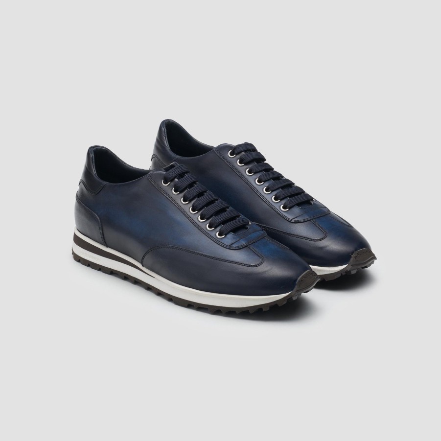 Di Bianco | Trieste Navy Men'S Dress Sneaker