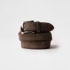 Di Bianco | Men'S Belt Suede Dark Bark