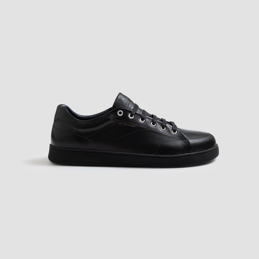 Di Bianco | Saraceno Laser Vitellino Nero Men'S Sneaker