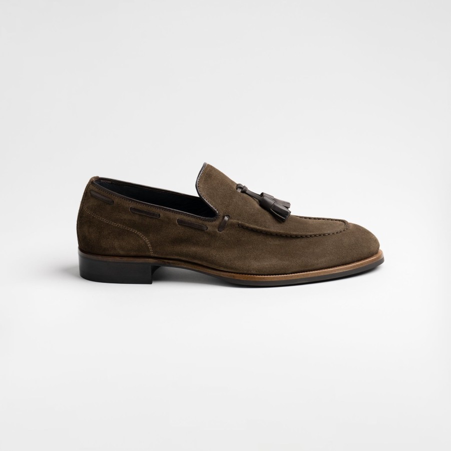 Di Bianco | Napoli Dark Bark Men'S Suede Loafer