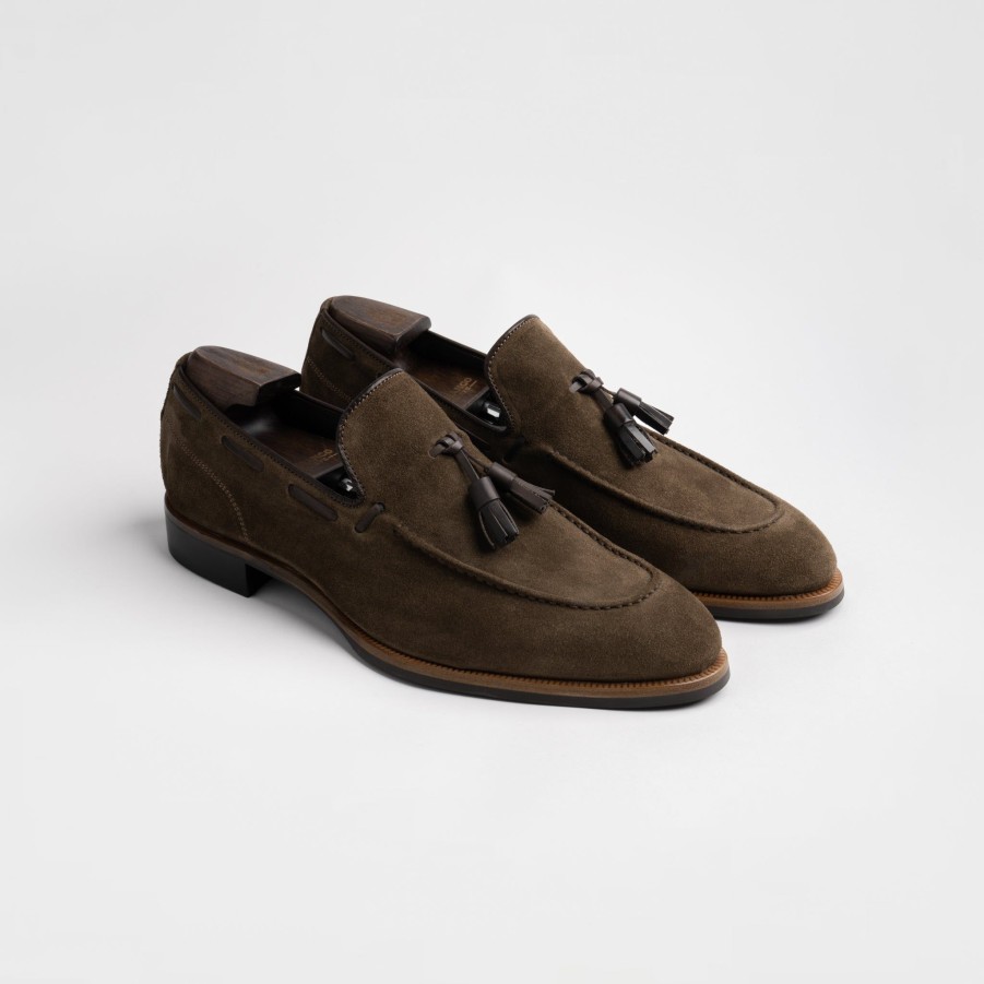 Di Bianco | Napoli Dark Bark Men'S Suede Loafer